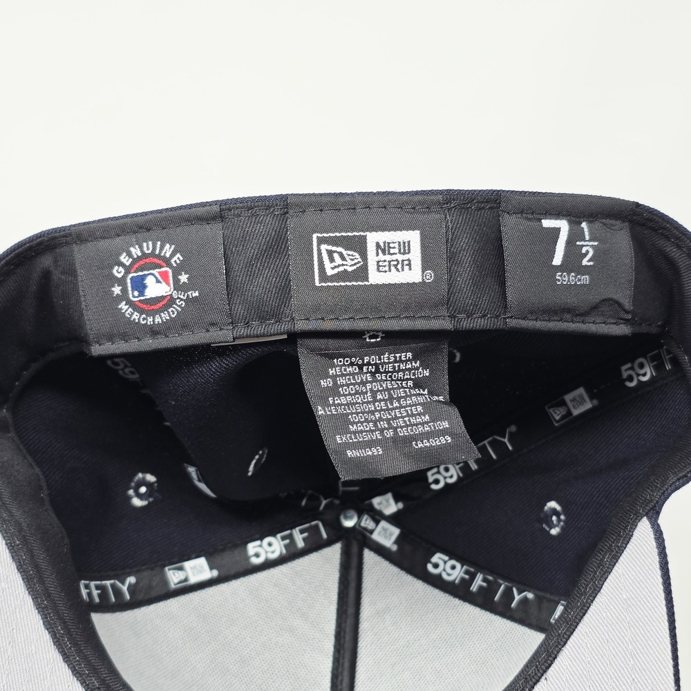 New Era 59FIFTY A-Frame Boston Red Sox Barbed Wire Hat Navy Blue 7 1/2 Fitted - Picture 8 of 8